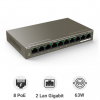 Tenda TEF1110P-8-102W Switch 8PoE công suất 102w, 2Lan Gigabit