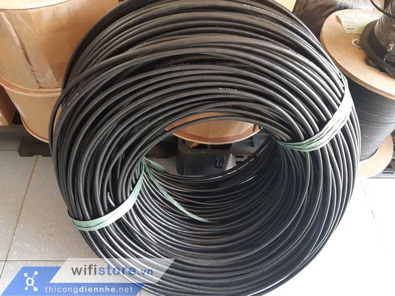 Cáp thoại 1- 10 - 20 - 30 - 50 - 100 đôi, lõi đồng vỏ bọc chịu ngoài trời, luồn cống, giường treo cột