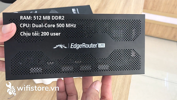 Router Ubiquiti EdgeRouter Lite ERLite-3 chịu tải 200user cộng 2 đường truyền, 3 wan, 3 Lan Gigabit
