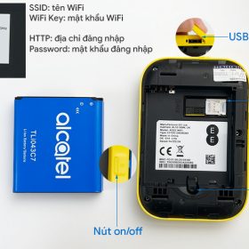 WiFi 4G Alcatel EE120 siêu tốc 600Mbps, pin 4300mAh kiêm sạc dự phòng