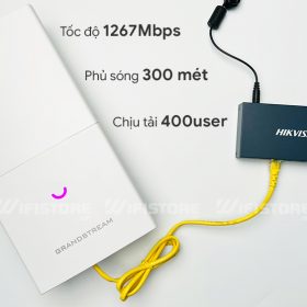 Grandstream GWN7600LR - WiFi outdoor phát xa 300m, tải 400user