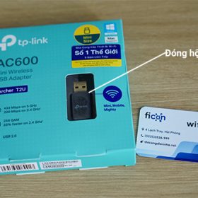 USB thu WiFi TPlink AC600 2 băng tần 2.4/5.0Ghz t2u, lắp cho PC và thiết bị không card wifi