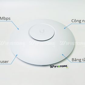 Ubiquiti UniFi U6-LR (WiFi 6) | Wifi ốp trần 3000Mbps, tải 300user