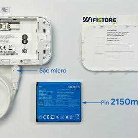WiFi 4G Alcatel EE71 300Mbps, băng tần 2.4/5.0, pin 2150mAh