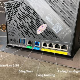 WiFi 6 AX5700 ASUS RT-AX86U 1 cổng Wan/Lan 2.5G