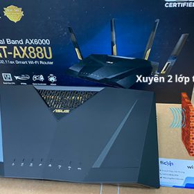 WiFi 6 AX6000 ASUS RT-AX88U xuyên 2 lớp tường dày 10cm