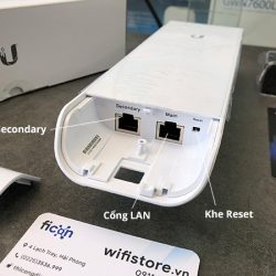 wifi điểm điểm ubiquiti airmax nanostation m5 cổng kết nối