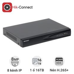 HikVision DS-7608NI-K1B Đầu ghi 8 mắt IP chuẩn 8MP, 1 HDD 16TG