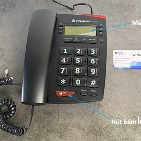 Điện thoại Analog Nippon NP1405 có màn hình LCD và loa ngoài