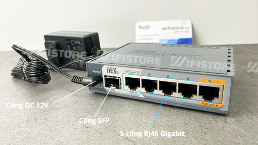Mikrotik HEX S | Router chịu tải 100user, 5 Wan/Lan Gigabit, 1 SFP