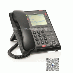 Điện thoại IP NEC IP7WW-8IPLD-C1 TEL hỗ trợ 1 tài khoản SIP, màn hình hiển thị LCD 6 dòng