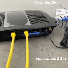 Router WiFi Linksys EA8100-AH xuyên 1 lớp tường dày 20cm