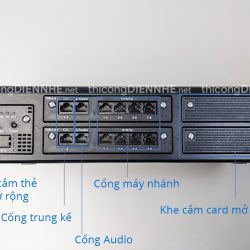 Tổng đài NEC SL2100 – Cấu hình 3 trung kế & 8 máy nhánh hỗn hợp (Analog và Digital).