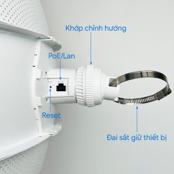 CPE Tenda O9 | Truyền điểm - điểm xa 5km(thực tế), PTP 450Mbps