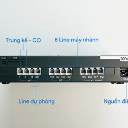 Tổng đài Excelltel CS208 - Cấu hình 2 trung kế & 8 máy nhánh