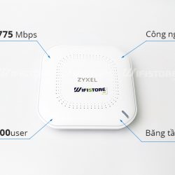 Zyxel NWA50AX WiFi gắn tường 1775Mbps, Tải 100user, 1 cổng giga