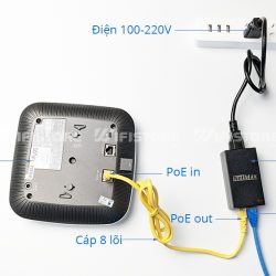 Aruba AP115 | WiFi ốp trần 900 Mbps, Tải 100user, cổng PoE