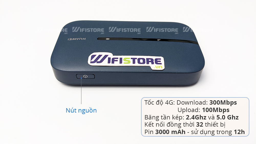 WiFi 4G Huawei E5783-836 300Mbps, băng tần 2.4/5.0, pin 3000mAh