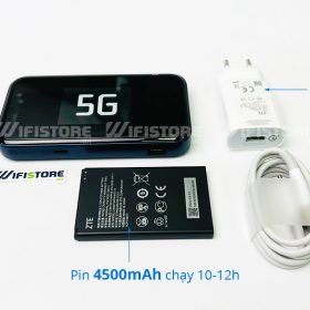 WiFi ZTE 5G MU5001 tốc độ 3.8Gbps, tải 32user, Pin 4500mAh