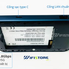WiFi ZTE 5G MU5001 tốc độ 3.8Gbps, tải 32user, Pin 4500mAh