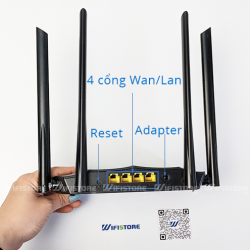 Router WiFi Tenda AC8, 1167Mbps, 4 anten 6dBi, 1Wan/3Lan Gigabit