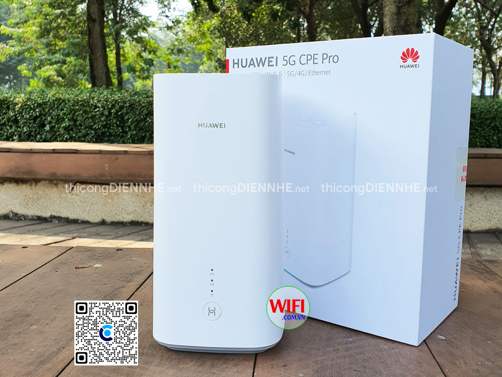 Huawei CPE Pro H112-370 WiFi 5G tốc độ 2.33Gbps, tải 64user, Cổng LAN 1Gb