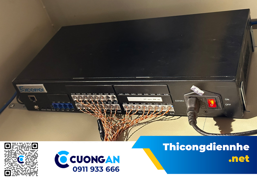 Trọn gói thiết bị + Lắp đặt tổng đài nội bộ EXCELTEL chỉ 19 triệu cho MYMY Hotel 20 phòng