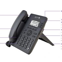 Điện thoại IP Alcatel H3P, 3 tài khoản SIP, có PoE