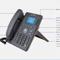 Alcatel H6 Điện thoại IP 6 tài khoản SIP, Có PoE