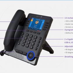 Alcatel M7 Điện thoại IP 8 tài khoản SIP, Có PoE