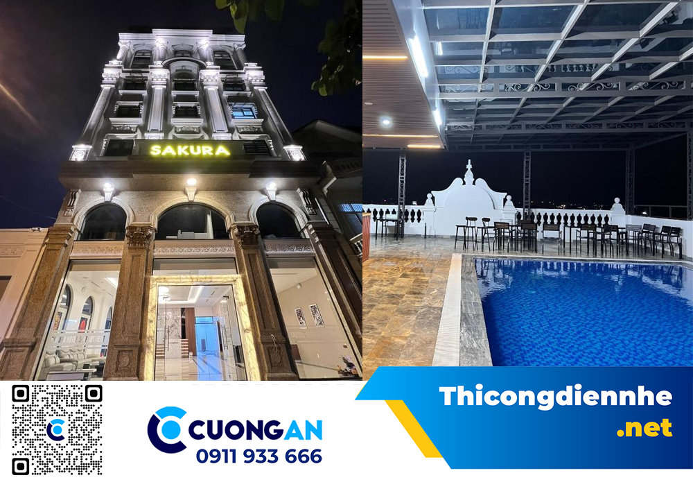 Thi công hệ thống điện nhẹ cho SAKURA Motel Hải Phòng, số 193 Văn Cao