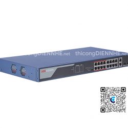 Hikvision DS-3E0318P-E(B) | Switch 16 port 100Mbps, Max PoE 230W