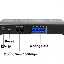 Tổng đài IP Excelltel PX400-P32, hỗ trợ 32user, 16 Siptrunk, 8 cuộc gọi