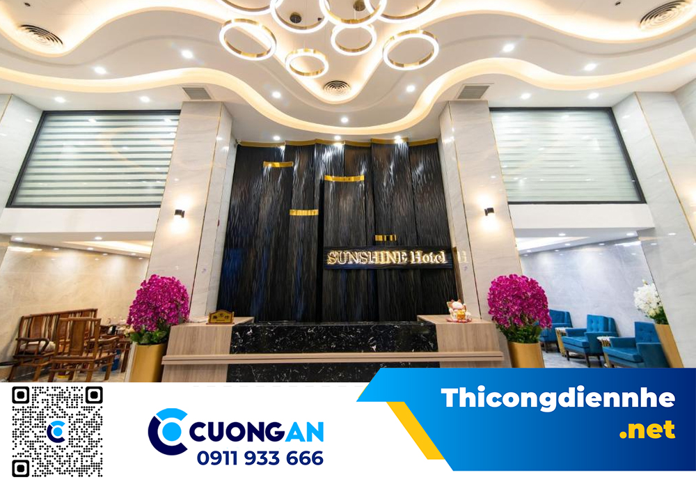 Thi công hệ thống điện nhẹ Sunshine Hotel - Móng Cái quy mô 40 phòng