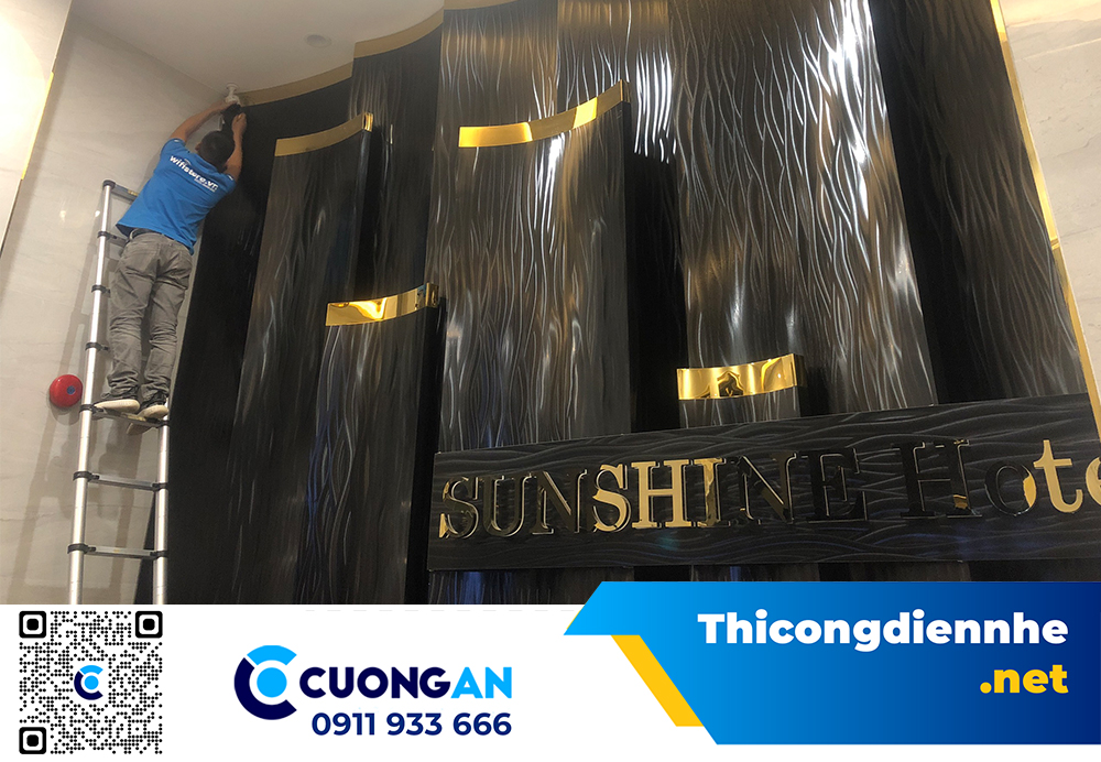 Thi công hệ thống điện nhẹ Sunshine Hotel - Móng Cái quy mô 40 phòng