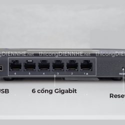 Grandstream GWN7001 Router chịu tải 100user, 6 Wan/Lan Gigabit