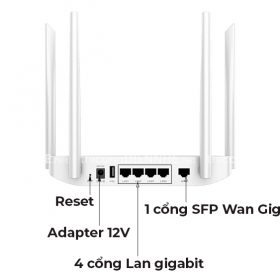 Grandstream GWN7052F Router WiFi Chuẩn AC 1,27Gbps, Chịu Tải 100 User,1 cổng SFP, 4 cổng mạng Gigabit