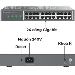 Grandstream GWN7703 | Switch chia mạng 24 Cổng Gigabit