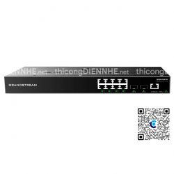 Grandstream GWN7801P | Switch chia mạng 8 Cổng PoE Gigabit, 2 cổng SFP Gigabit