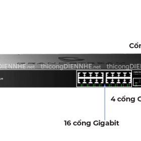 Grandstream GWN7802 | Switch 8 Cổng Gigabit Layer 2+, 4 cổng Gigabit SFP