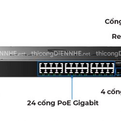 Grandstream GWN7803P | Switch chia mạng 24 Cổng PoE Gigabit, 4 cổng SFP Gigabit
