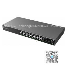 Grandstream GWN7803P | Switch chia mạng 24 Cổng PoE Gigabit, 4 cổng SFP Gigabit