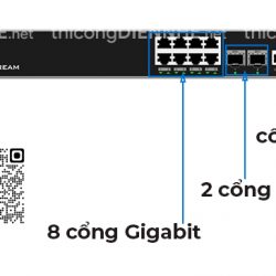Grandstream GWN7811 | Switch 8 Cổng Gigabit Layer 3, 2 cổng 10 Gigabit SFP+