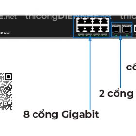 Grandstream GWN7811 | Switch 8 Cổng Gigabit Layer 3, 2 cổng 10 Gigabit SFP+