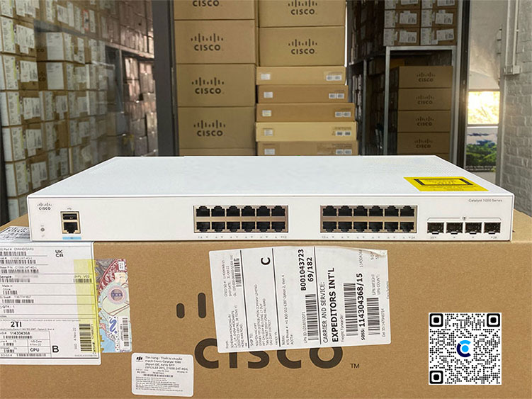 Cisco C1000-24T-4G-L | Thiết bị chuyển mạch 24 cổng Gigabit, 4 cổng Uplinks 1G SFP 