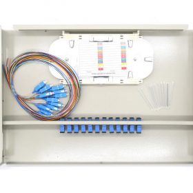 Hộp phối quang ODF 12FO gắn rack chính hãng, Dung lượng tối đa 12 sợi