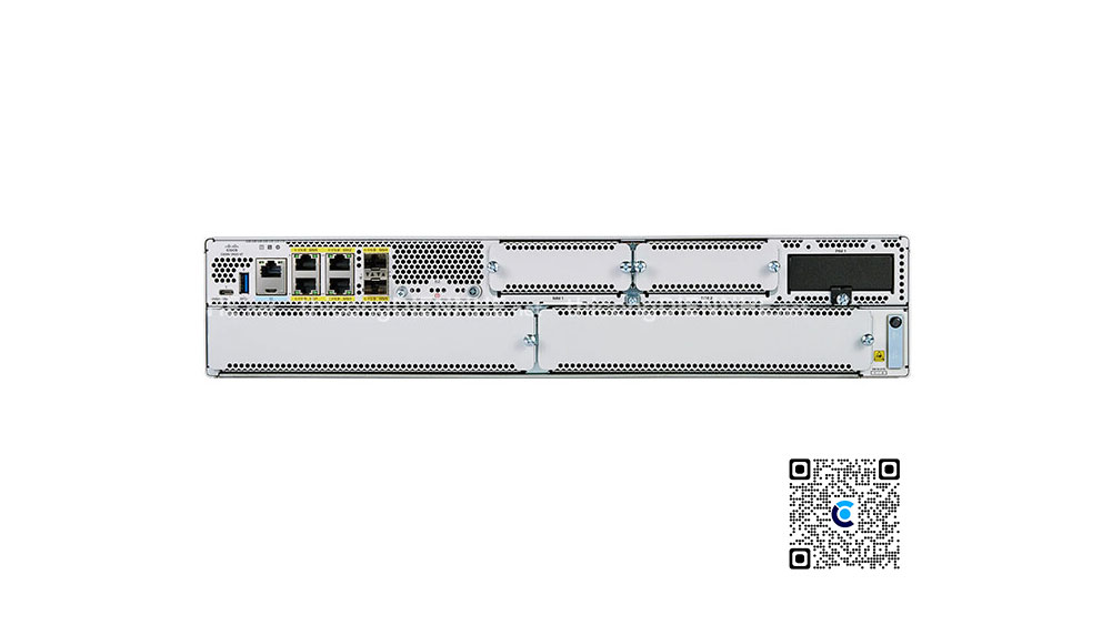 Cisco C8300-2N2S-6T Thiết bị định tuyến với 2 SM, 2 NIM slots, 1 PIM Slot, 6 Gigabit Ethernet ports