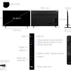 Sony X80L 50Hz - GoogleTV 85inch 32GB, 4K Ultra HD, Loa 20W