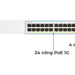 Cisco CBS220-24FP-4X-EU | Switch chia mạng 24 Port PoE Gigabit, tổng công suất 382W