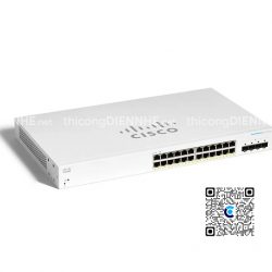 Cisco CBS220-24P-4G-EU | Switch chia mạng 24 Port PoE Gigabit Smart, 4 Port SFP 1G